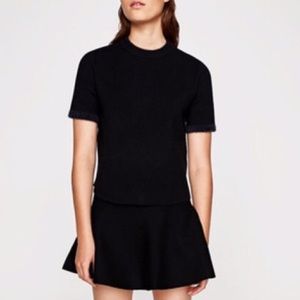 Black Knit Skirt and Top Twin Set